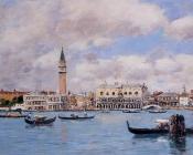 尤金 布丹 : Venice, the Campanile, the Ducal Palace and the Piazzetta